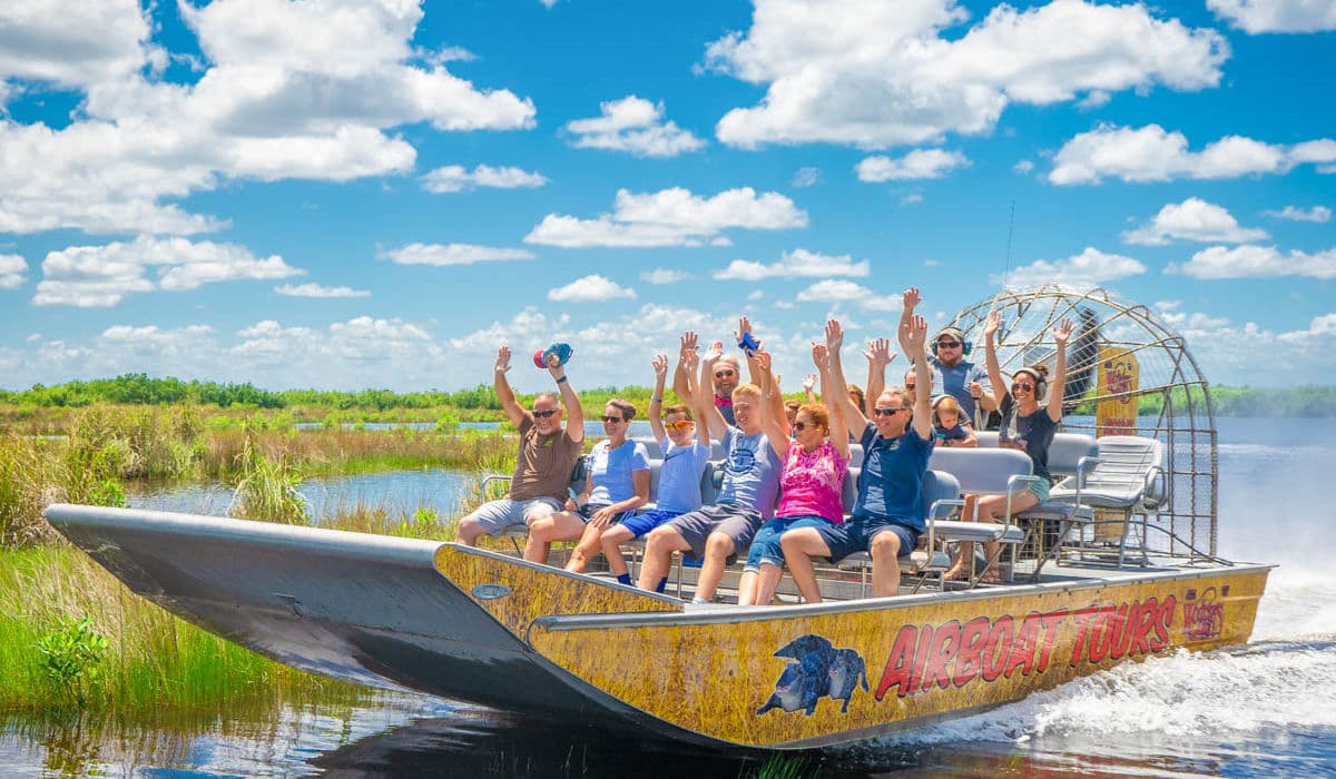 Airboat in the Everglades National Park.