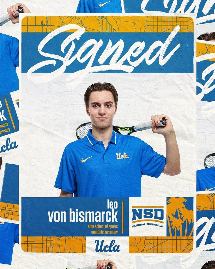 Leo von Bismarck β partial scholarship recipient and future member of the UCLA tennis team.