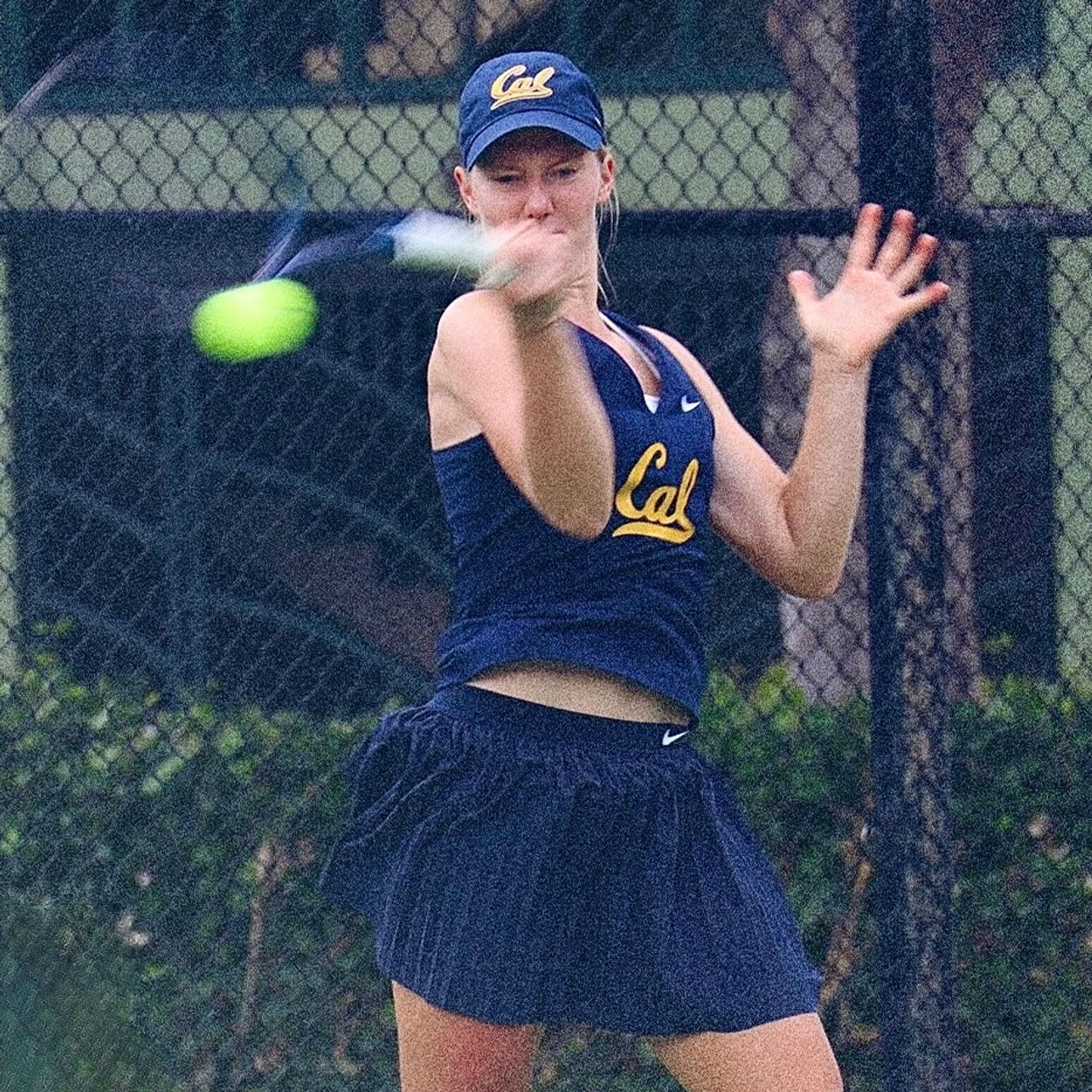 Tiziana Marie Schomburg β full scholarship student-athlete at UC Berkeley, MATCHDAY portrait with Cal Golden Bears.